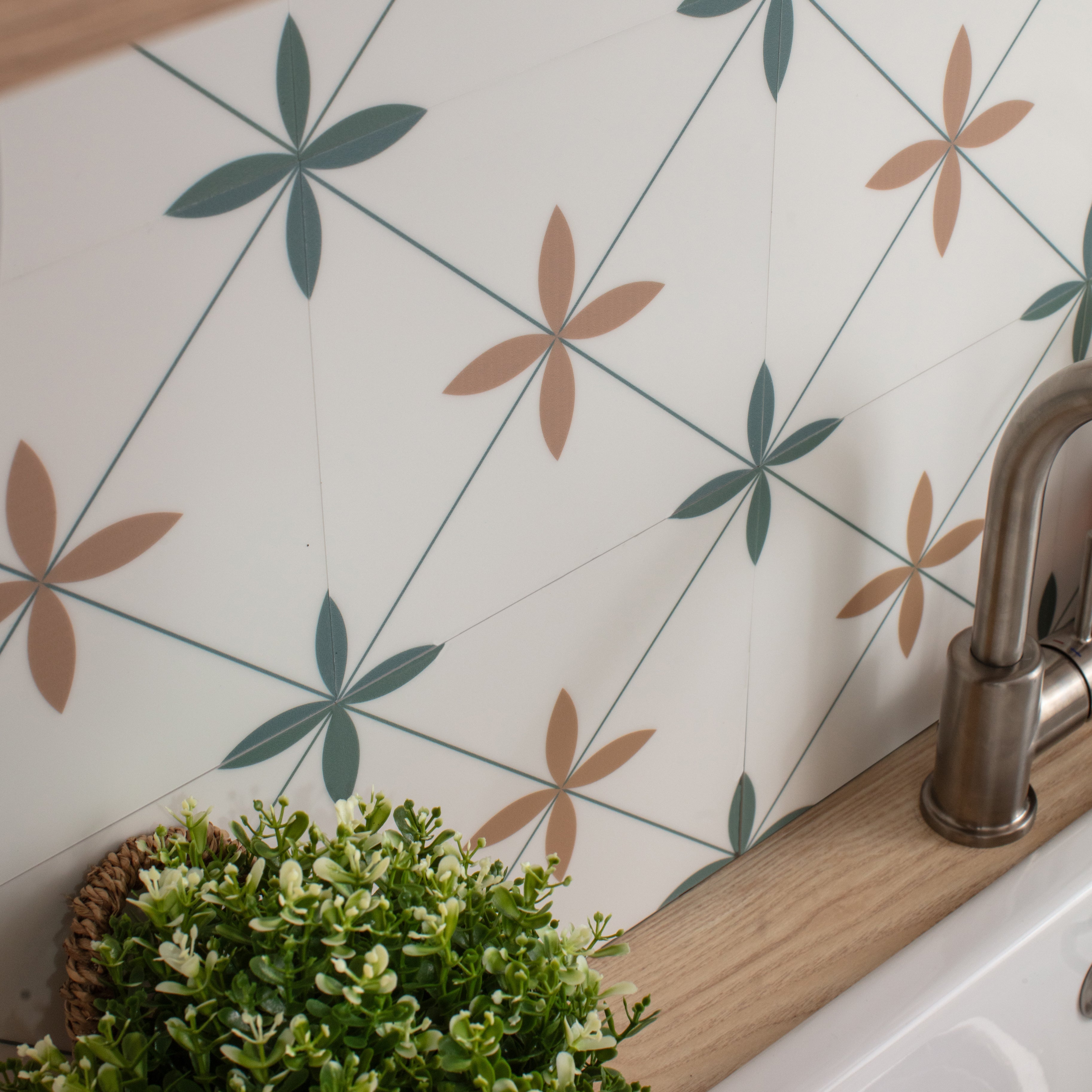 Stick&Done Pro Falburkolat Porto Flower - 10db - 20x20cm