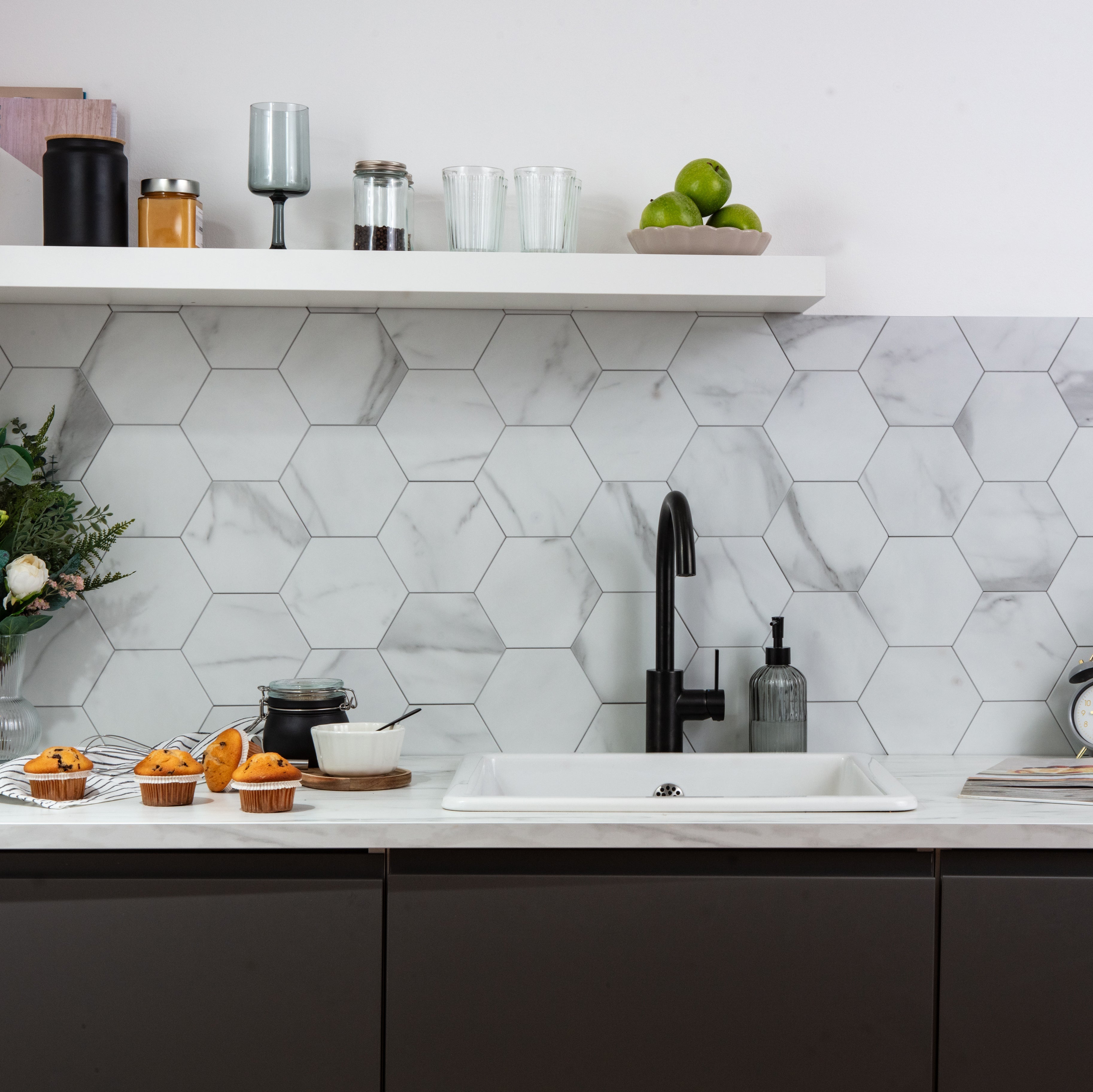 Stick&Done Pro Falburkolat Palermo White - 20db - 17x15cm