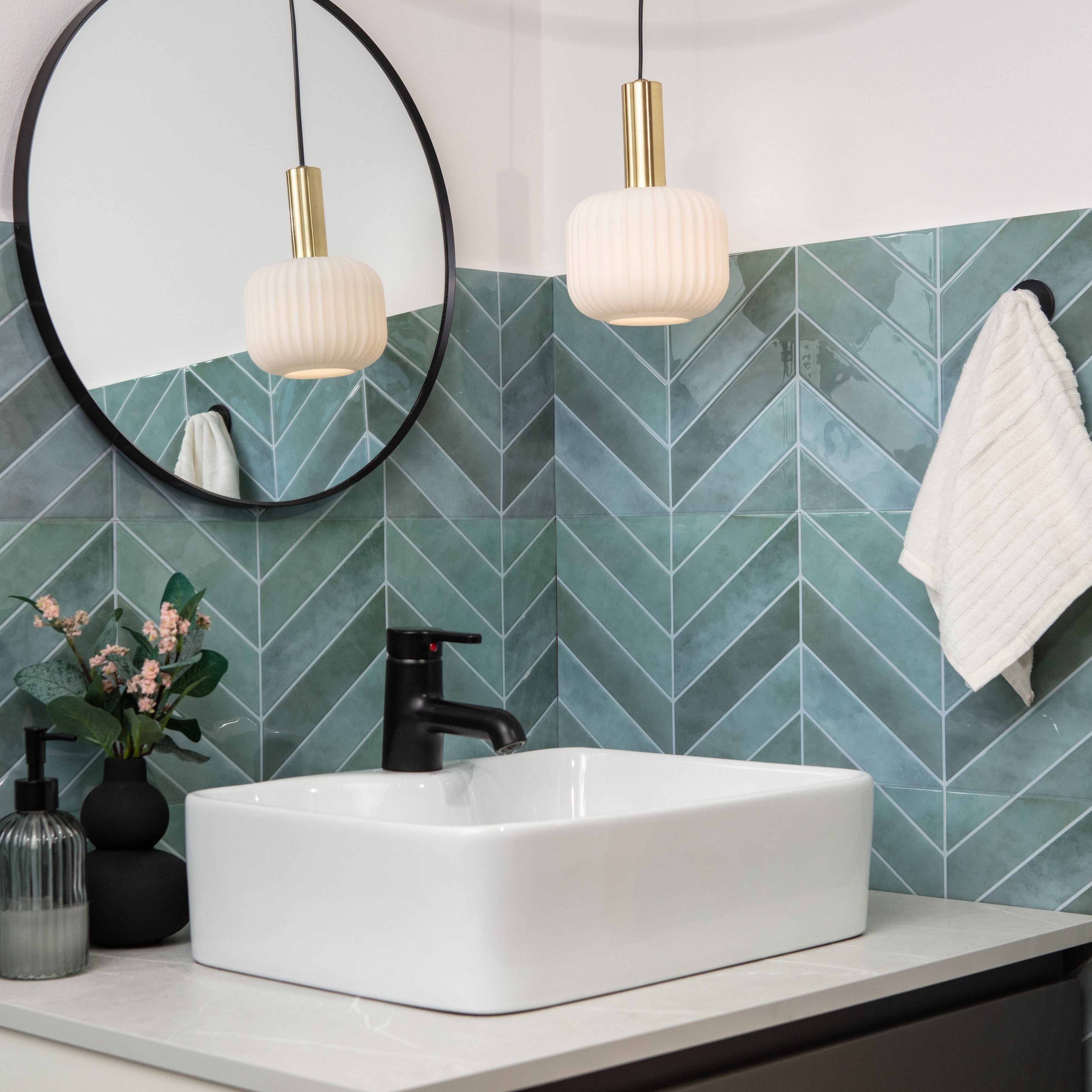 Stick&Done Falburkolat London Green - 10db - 32x25cm