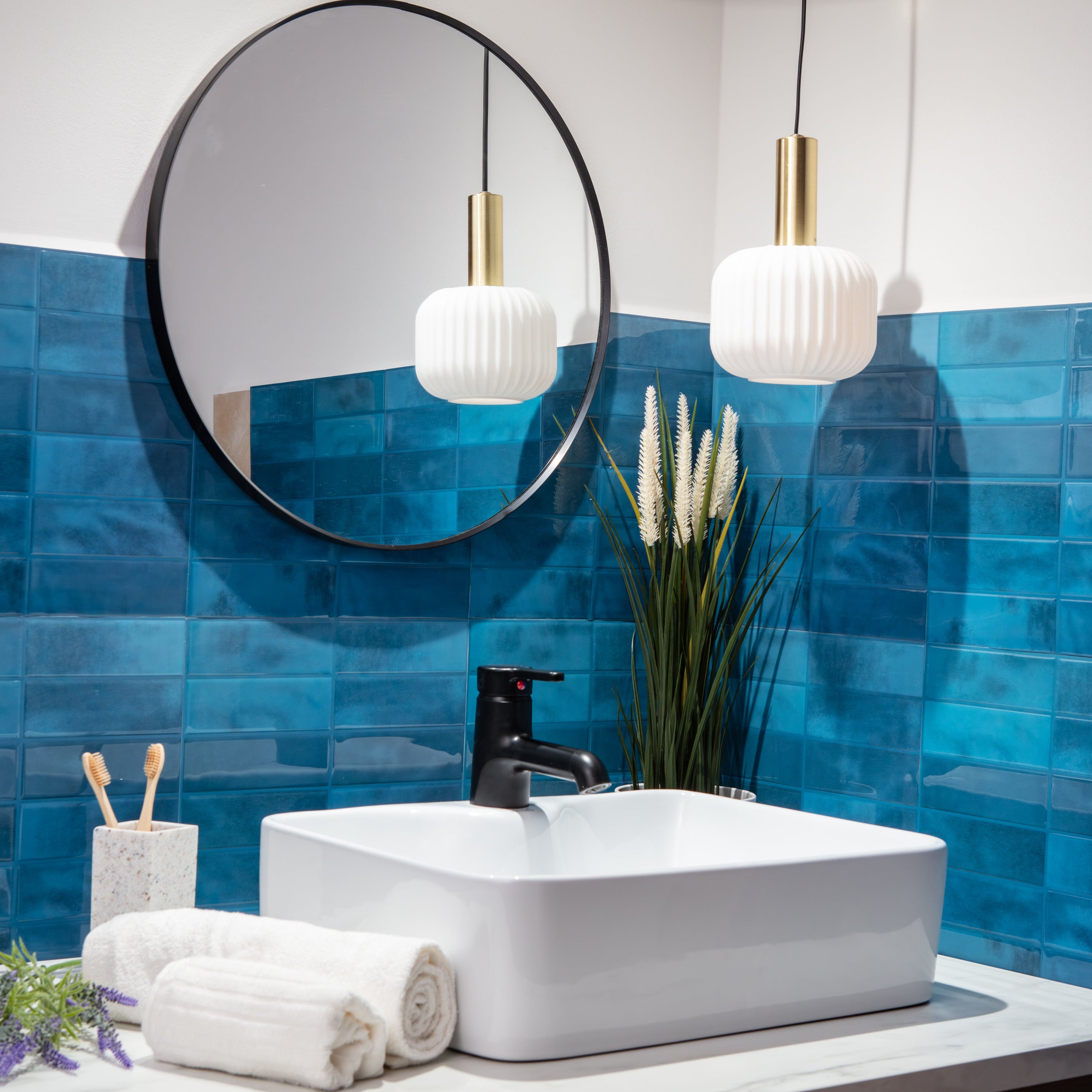 Stick&Done Falburkolat Bali Blue - 10db - 30x30cm