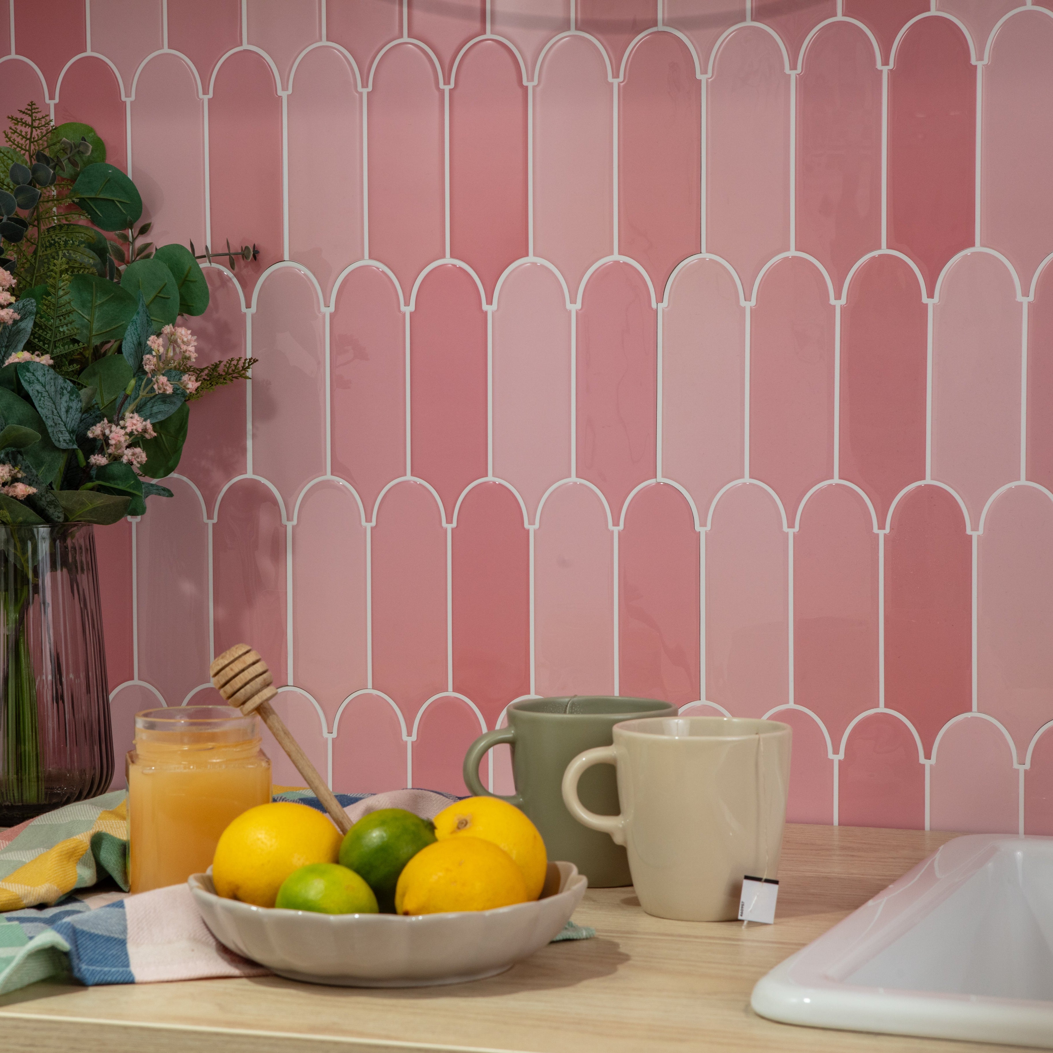 Stick&Done Falburkolat Morocco Pink - 10db - 30x30cm