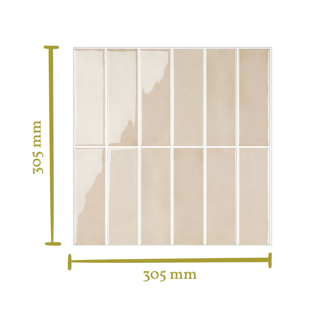 Stick&Done Falburkolat Bali Beige - 10db - 30x30cm