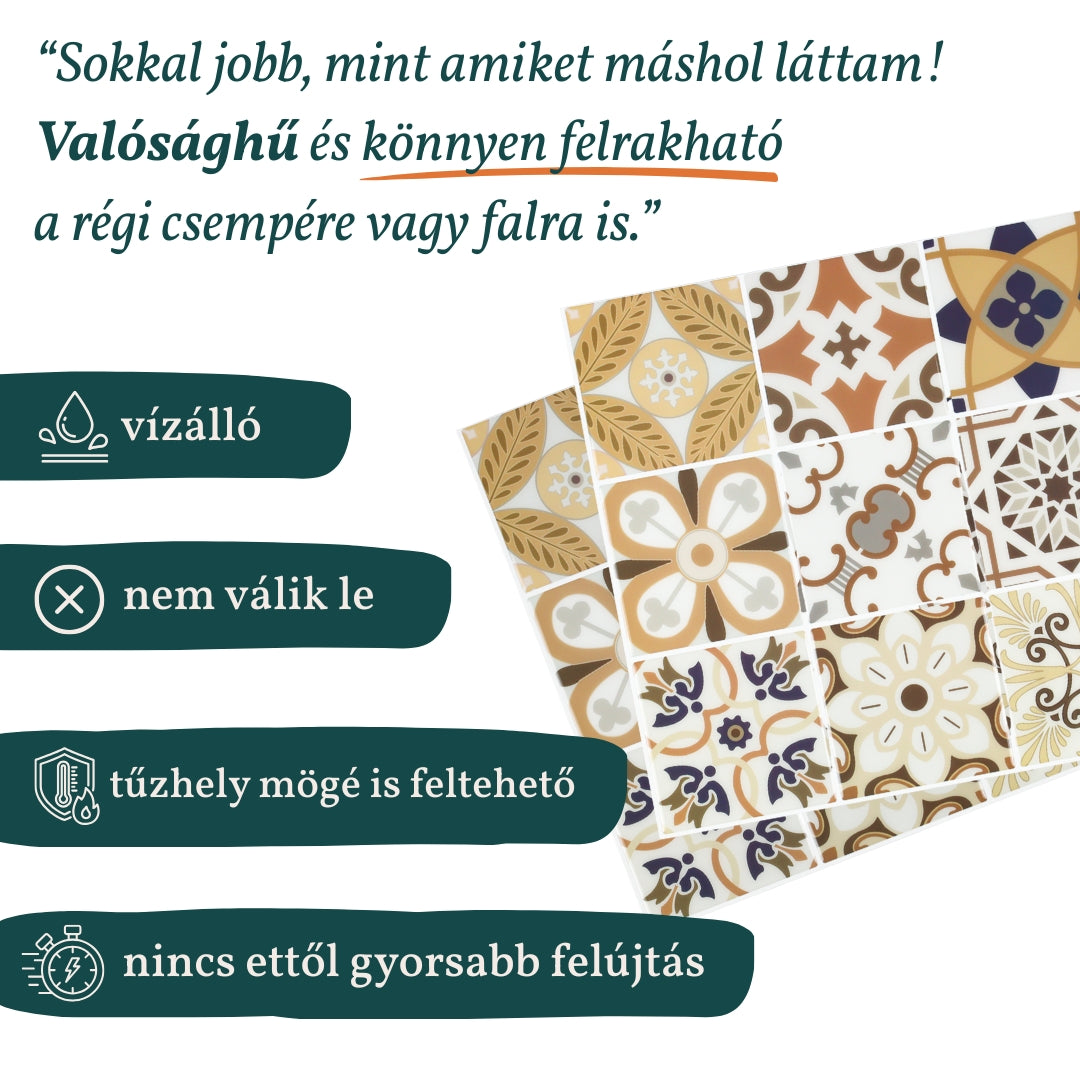 Stick&Done Falburkolat Barcelona Brown - 10db - 30x30cm