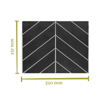 Stick&Done Falburkolat London Black - 10db - 32x25cm