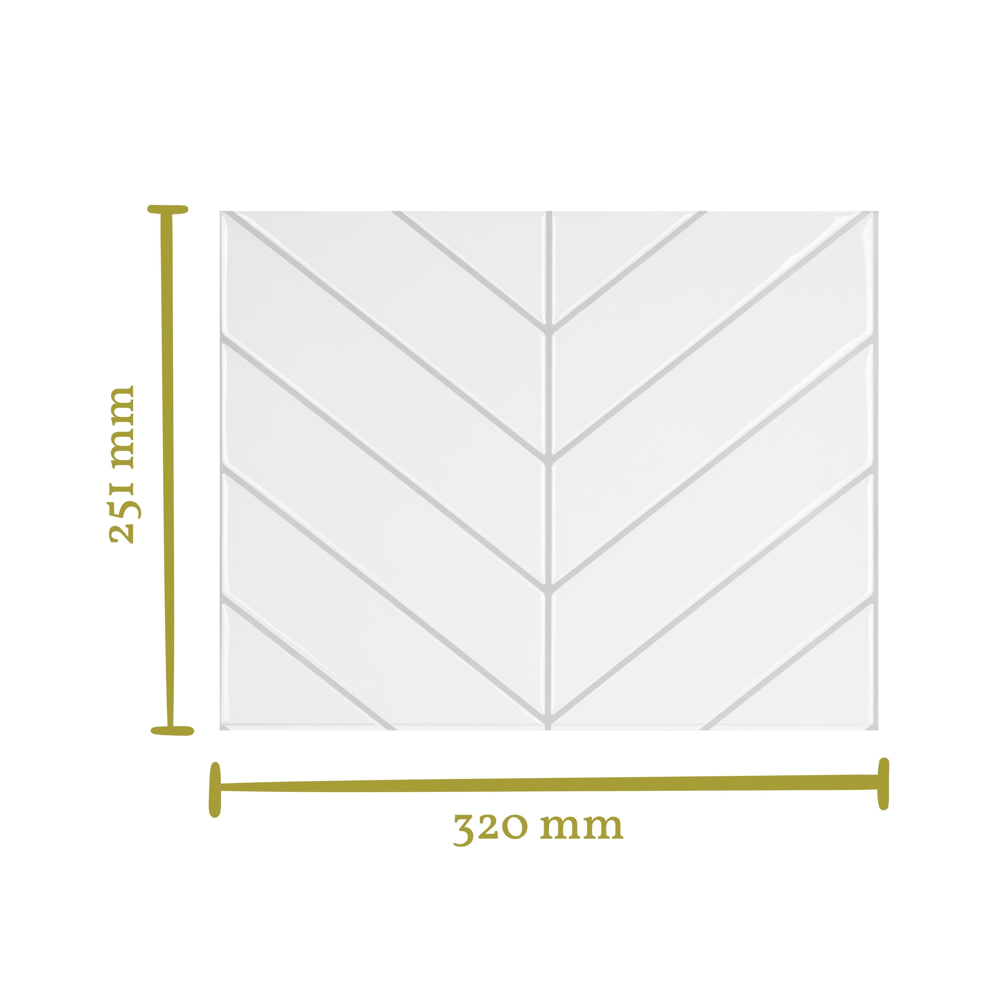 Stick&Done Falburkolat London White - 10db - 32x25cm