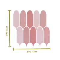 Stick&Done Falburkolat Morocco Pink - 10db - 30x30cm