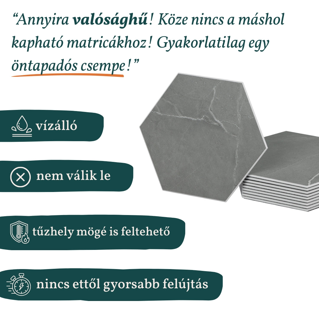 Stick&Done Pro Falburkolat Palermo Gray - 20db - 17x15cm