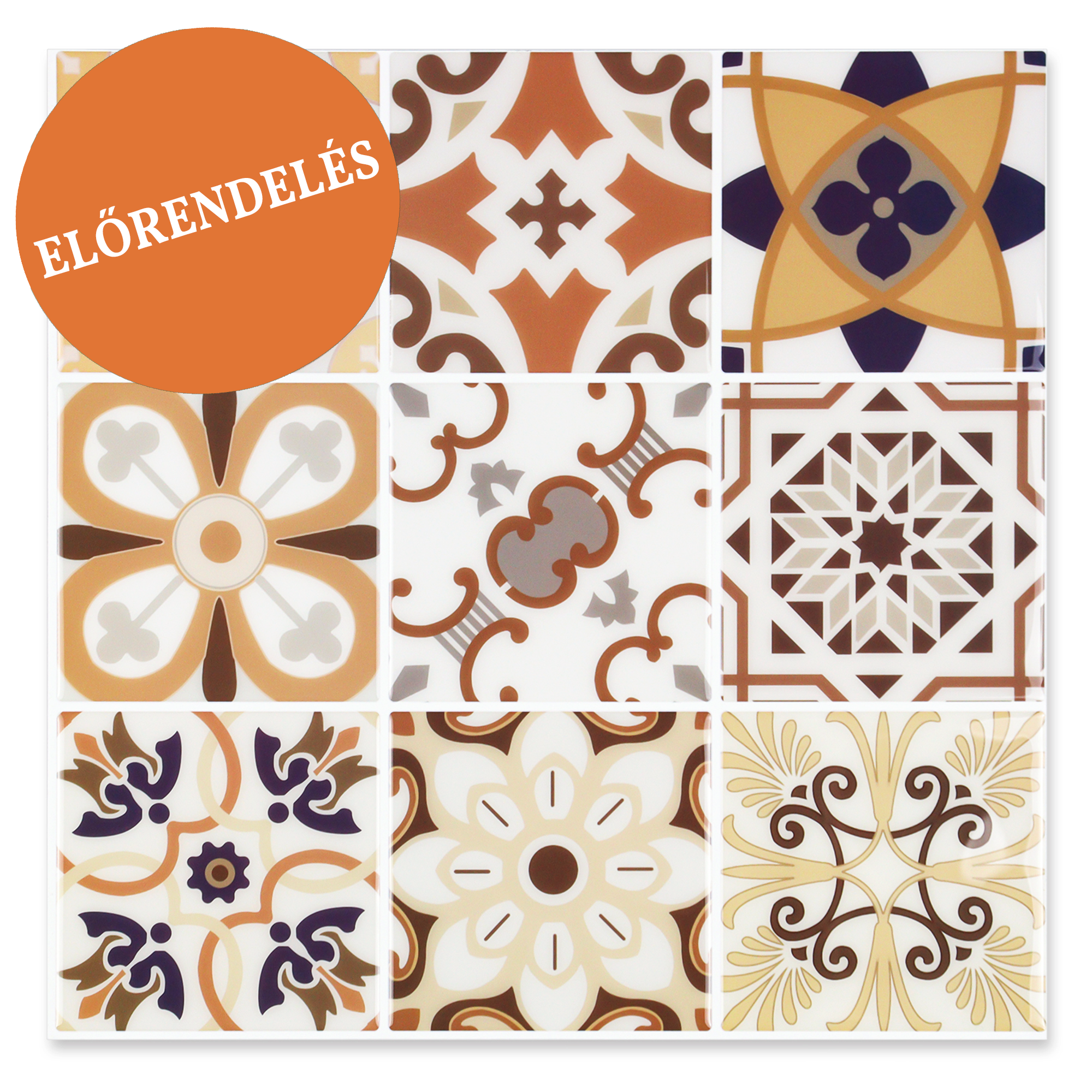 Stick&Done Falburkolat Barcelona Brown - 10db - 30x30cm