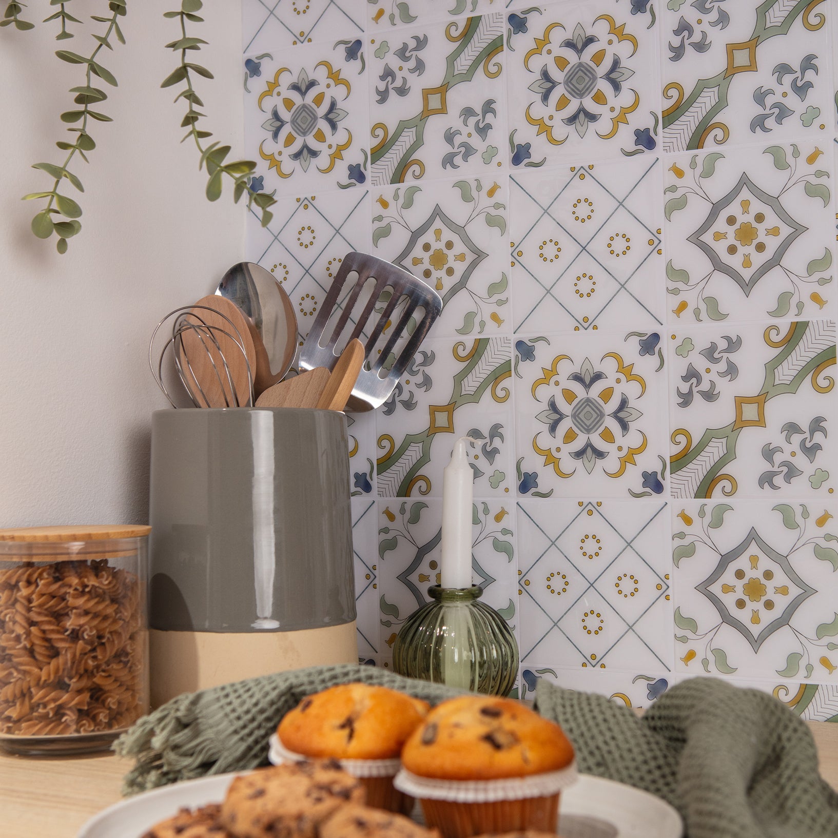 Stick&Done Falburkolat Madrid White - 10db - 23x23cm