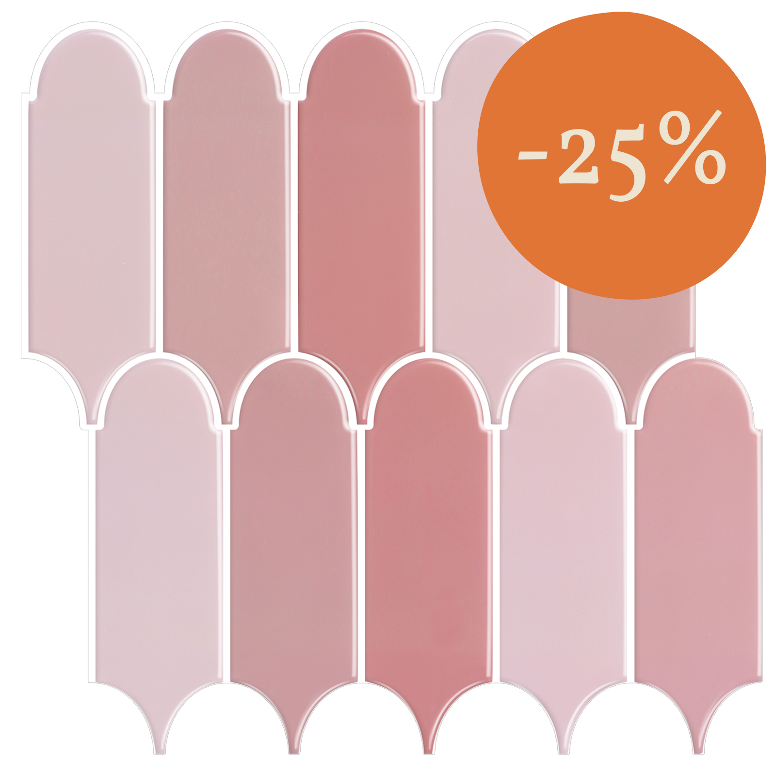 Stick&Done Falburkolat Morocco Pink - 10db - 30x30cm